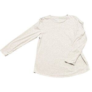 J. Jill Pure Jill Long Sleeve Shirttail Tee Top Womens Size S Petite Pima Cotton